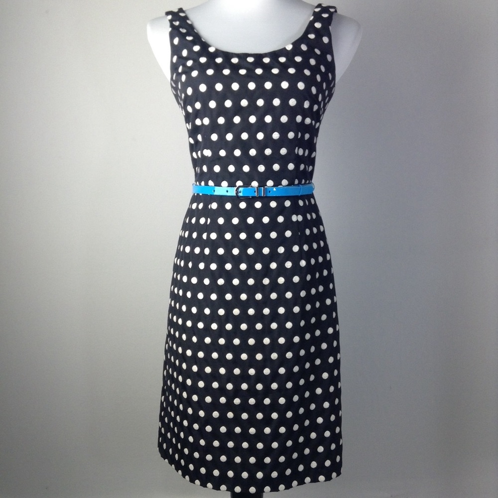 Adrianna Papell Black/White Polka Dot Dress